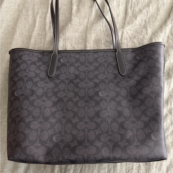 Coach Black Tote with Cat and Moon Design - Picture 3 of 6